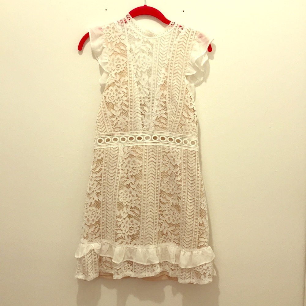 NWT lace see through dress with nude lining